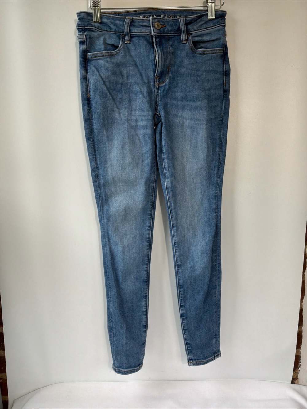 American Eagle Outfitters Medium Blue High-Rise Skinny Jeans